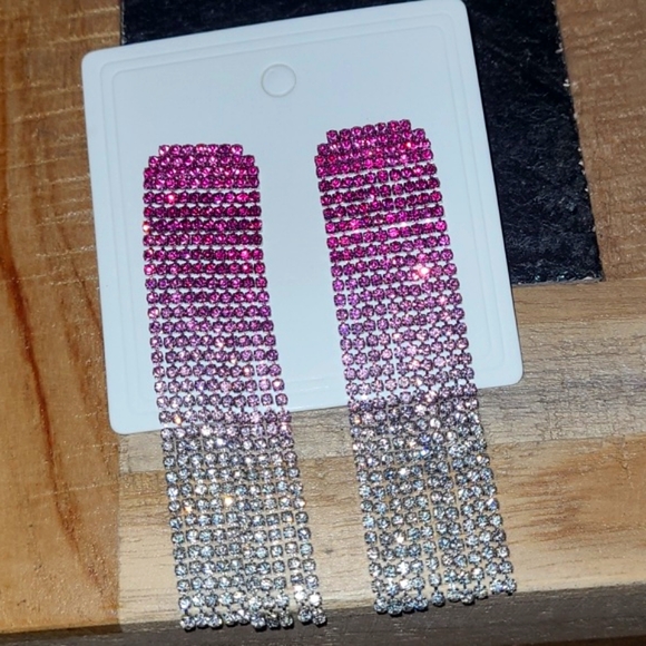 Barbie Ombre Rhinestone Earrings - Picture 1 of 5